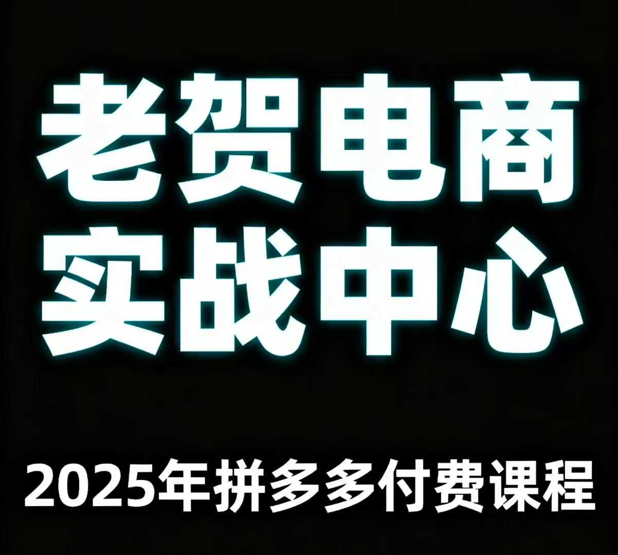 老贺电商2025年拼多多付费课程，用通俗易懂的方法告诉你多多怎么玩-网赚项目众筹网