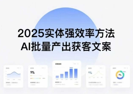 实体强效率方法：AI批量产出获客文案，2025年普通人拥抱AI，实现实体创收-网赚项目众筹网
