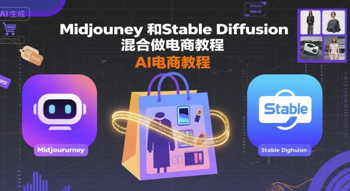 Midjourney和Stable Diffusion混合做电商教程-ai电商教程-网赚项目众筹网
