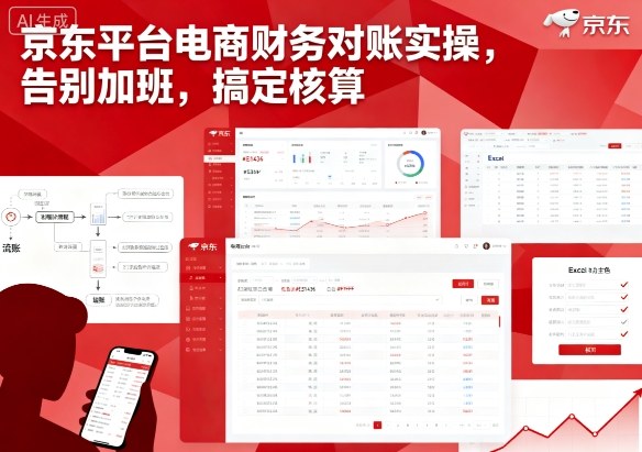 京东平台电商财务对账实操，告别加班，搞定核算-网赚项目众筹网