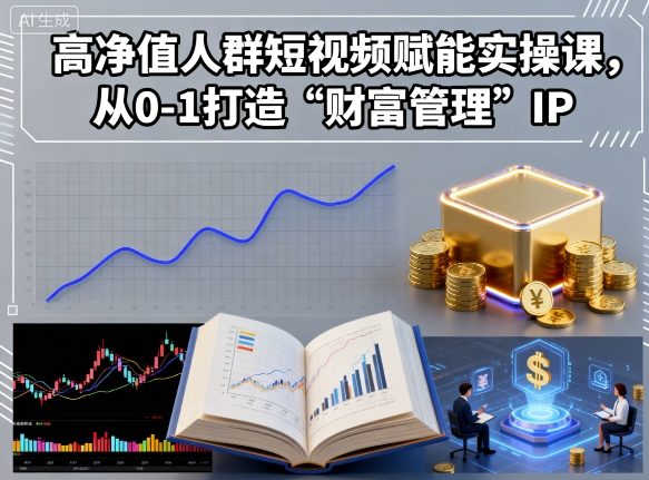 高净值人群短视频赋能实操课，从0-1打造“财富管理”IP-网赚项目众筹网
