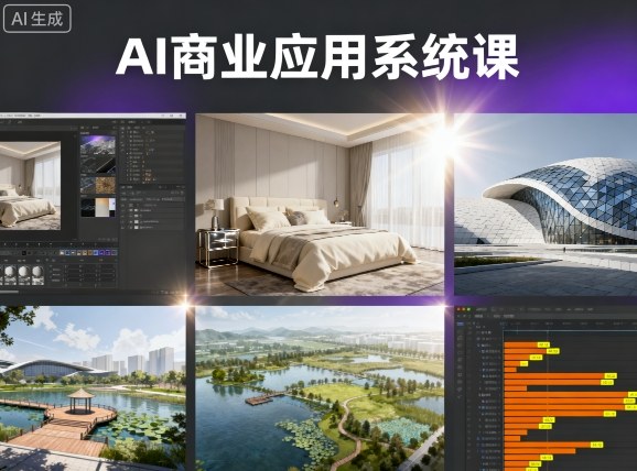 AI商业应用系统课，室内-软装-建筑-景观，智能设计+效果图+动画画实战-网赚项目众筹网