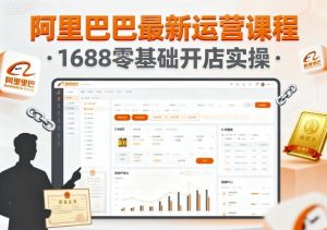 阿里巴巴最新运营课程,1688零基础开店实操-网赚项目众筹网