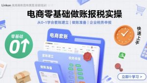 电商零基础做账报税实操快速上手,从0-1学会套账建立,做账准备,企业税务申报-网赚项目众筹网