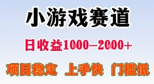 最新小游戏赛道,日收益1k-2k+,项目稳定上手快门槛低,在家就可以自己创业【揭秘】-网赚项目众筹网