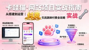 卡哇猫·网站项目,网站搭建与运营以及引流跳转付费-网赚项目众筹网