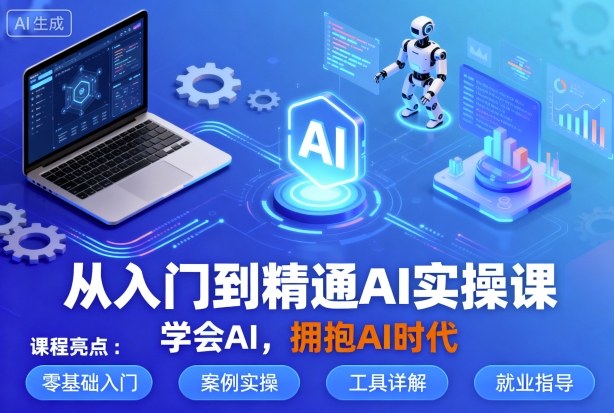 从入门到精通AI实操课，学会AI，拥抱AI时代-网赚项目众筹网