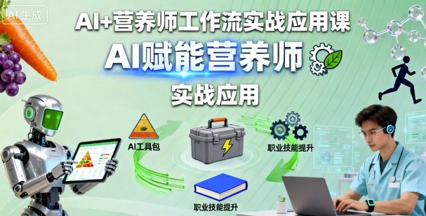 AI+营养师工作流实战应用课，AI赋能营养师-网赚项目众筹网