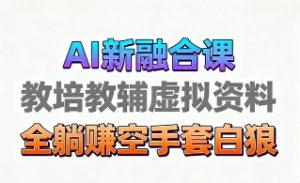 育儿教学教培新玩法,AI生成教学视频,市场大,操作简单,变现天花板非常高-网赚项目众筹网
