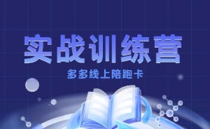 多多实战训练营,从0到1打造一个真正賺钱的店铺-网赚项目众筹网