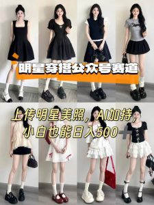 公众号明星穿搭赛道,上传明星美照,AI加持,小白也能日入5张-网赚项目众筹网
