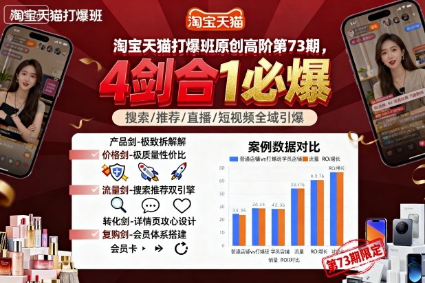 淘宝天猫打爆班原创高阶第73期，4剑合1必爆-网赚项目众筹网