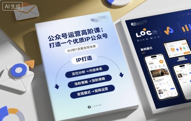 公众号运营高阶课，打造一个优质IP公众号-网赚项目众筹网
