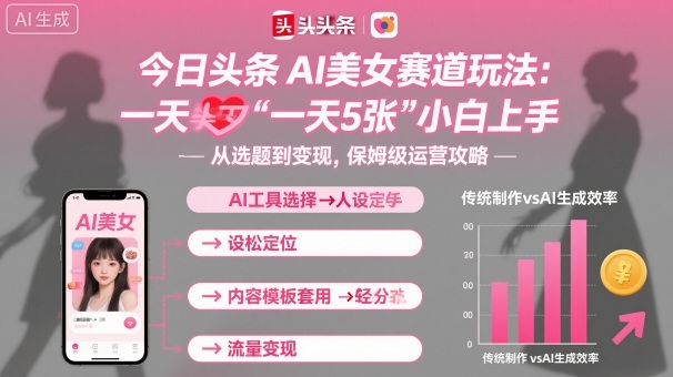 今日头条AI美女赛道玩法，一天轻松5张，小白轻松上手-网赚项目众筹网