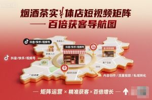 烟酒茶实体店短视频矩阵百倍获客导航图-网赚项目众筹网