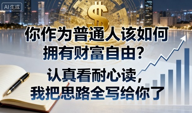 付费文章：你作为普通人该如何拥有财富自由？认真看耐心读，我把思路全写给你了-网赚项目众筹网
