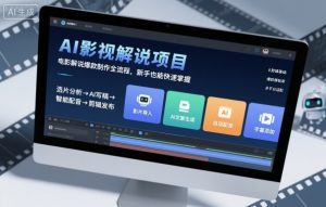 AI影视解说项目,电影解说爆款制作全流程,新手也能快速掌握-网赚项目众筹网