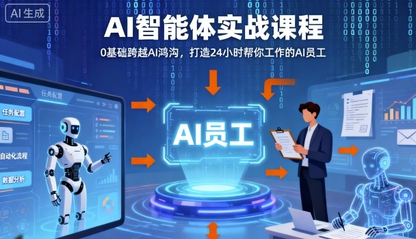 Ai智能体实战课程，0基础跨越Ai鸿沟，打造24小时帮你工作的Ai员工，打破常规，以实战定义Ai-网赚项目众筹网