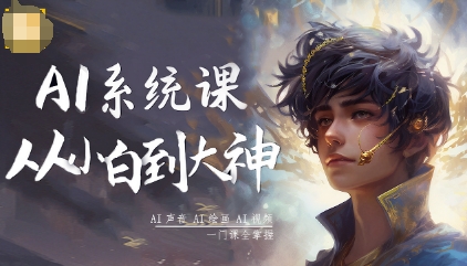 AI系统课程，从小白到大神系统学AI，AI声音-AI绘画-AI视频一门课全掌握-网赚项目众筹网