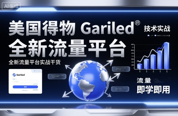 美国得物Gariled技术实战，全新流量平台​实战干货，即学即用-网赚项目众筹网