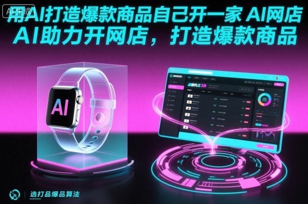 用AI打造爆款商品自己开一家AI网店，AI助力开网店，打造爆款商品-网赚项目众筹网