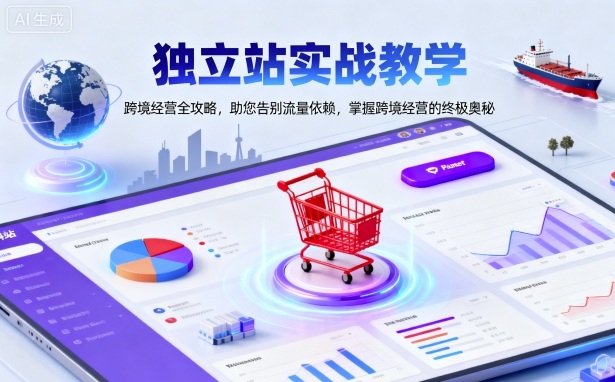 独立站实战教学，跨境经营全攻略，助您告别流量依赖，掌握跨境经营的终极奥-网赚项目众筹网