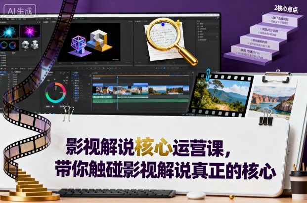 影视解说核心运营课，带你触碰影视解说真正的核心-网赚项目众筹网