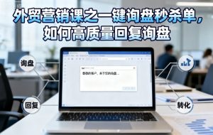 外贸营销课之一键询盘秒杀单,如何高质量回复询盘-网赚项目众筹网