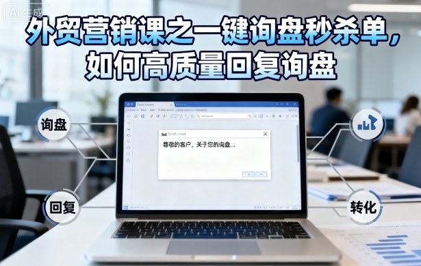 外贸营销课之一键询盘秒杀单，如何高质量回复询盘-网赚项目众筹网