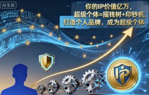 你的IP价值亿万,超级个体=摇钱树+印钞机,打造个人品牌,成为超级个体-网赚项目众筹网