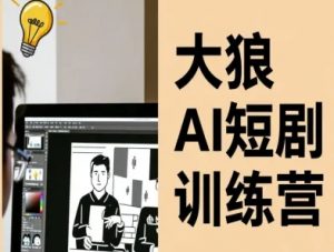 大狼AI短剧训练营-短剧课程(更新中)-网赚项目众筹网