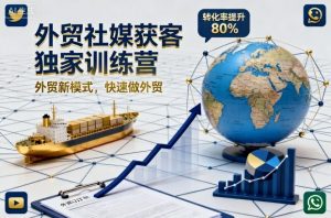 外贸社媒获客独家训练营,外贸新模式,快速做外贸-网赚项目众筹网