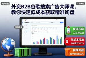 外资B2B谷歌搜索广告大师课，教你快速低成本获取精准询盘-网赚项目众筹网