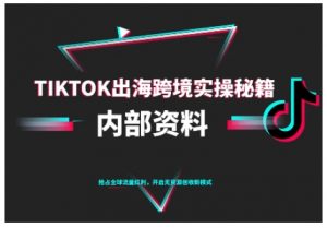 TikTok跨境电商0-1搭建运营，TK出海跨境实操秘籍（10月更新）-网赚项目众筹网