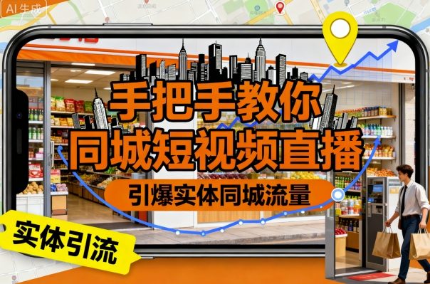 手把手教你同城短视频直播，引爆实体同城流量-网赚项目众筹网