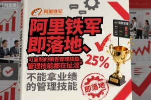 阿里铁军即落地、可复制的销售管理技能,不能拿业绩的管理技能都在扯淡-网赚项目众筹网