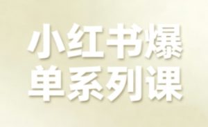 小红书爆单系列课,聚焦小红书电商全链路增长-网赚项目众筹网