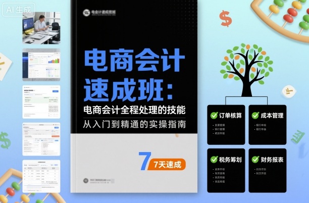 电商会计速成班，电商会计全程处理的技能-网赚项目众筹网