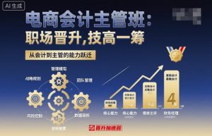 电商会计主管班,职场晋升,技高一筹-网赚项目众筹网