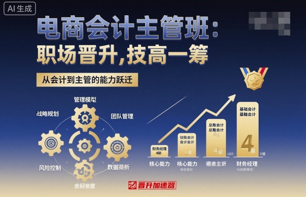 电商会计主管班，职场晋升，技高一筹-网赚项目众筹网