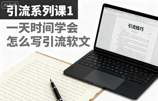 引流系列课1，一天时间学会怎么写引流软文-网赚项目众筹网