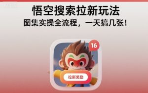 悟空搜索拉新玩法，图集实操全流程，一天搞几张-网赚项目众筹网