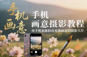 手机画意摄影教程，用手机也能拍出充满画意的摄影大片-网赚项目众筹网