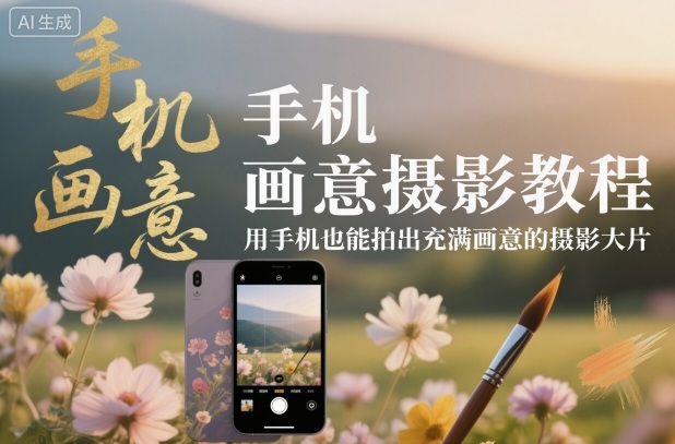 手机画意摄影教程，用手机也能拍出充满画意的摄影大片-网赚项目众筹网