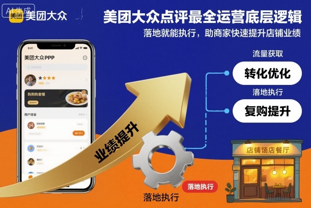 美团大众点评最全运营底层逻辑，落地就能执行，助商家快速提升店铺业绩-网赚项目众筹网