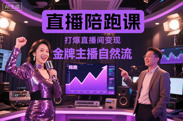直播陪跑课，金牌主播自然流打爆直播间，复制高变现玩法-网赚项目众筹网