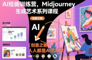 AI绘画训练营,Midjourney生成艺术系列课程,人人都是AI艺术家-网赚项目众筹网