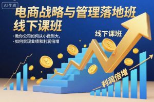 电商战略与管理落地班线下课，教你公司如何从小做到大，如何实现业绩和利润倍增【录音】-网赚项目众筹网