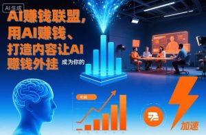 AI賺钱联盟,用AI賺钱、打造内容让AI成为你的賺钱外挂-网赚项目众筹网