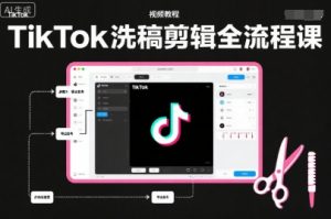 TikTok洗稿剪辑全流程课,PR洗稿剪辑全流程,TK洗稿运营课-网赚项目众筹网